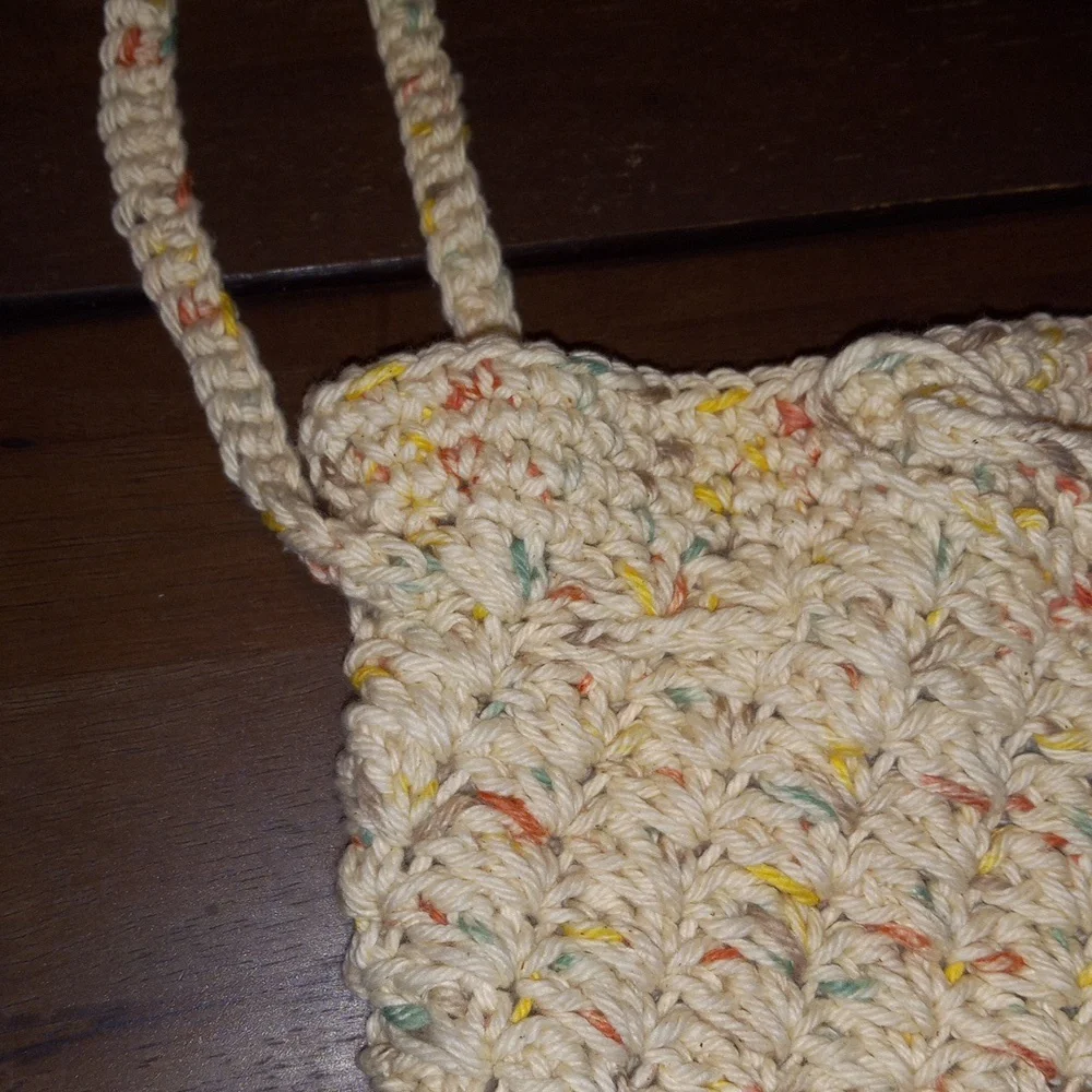 Boho hippi crocheted bag purse - Picture 2 of 4